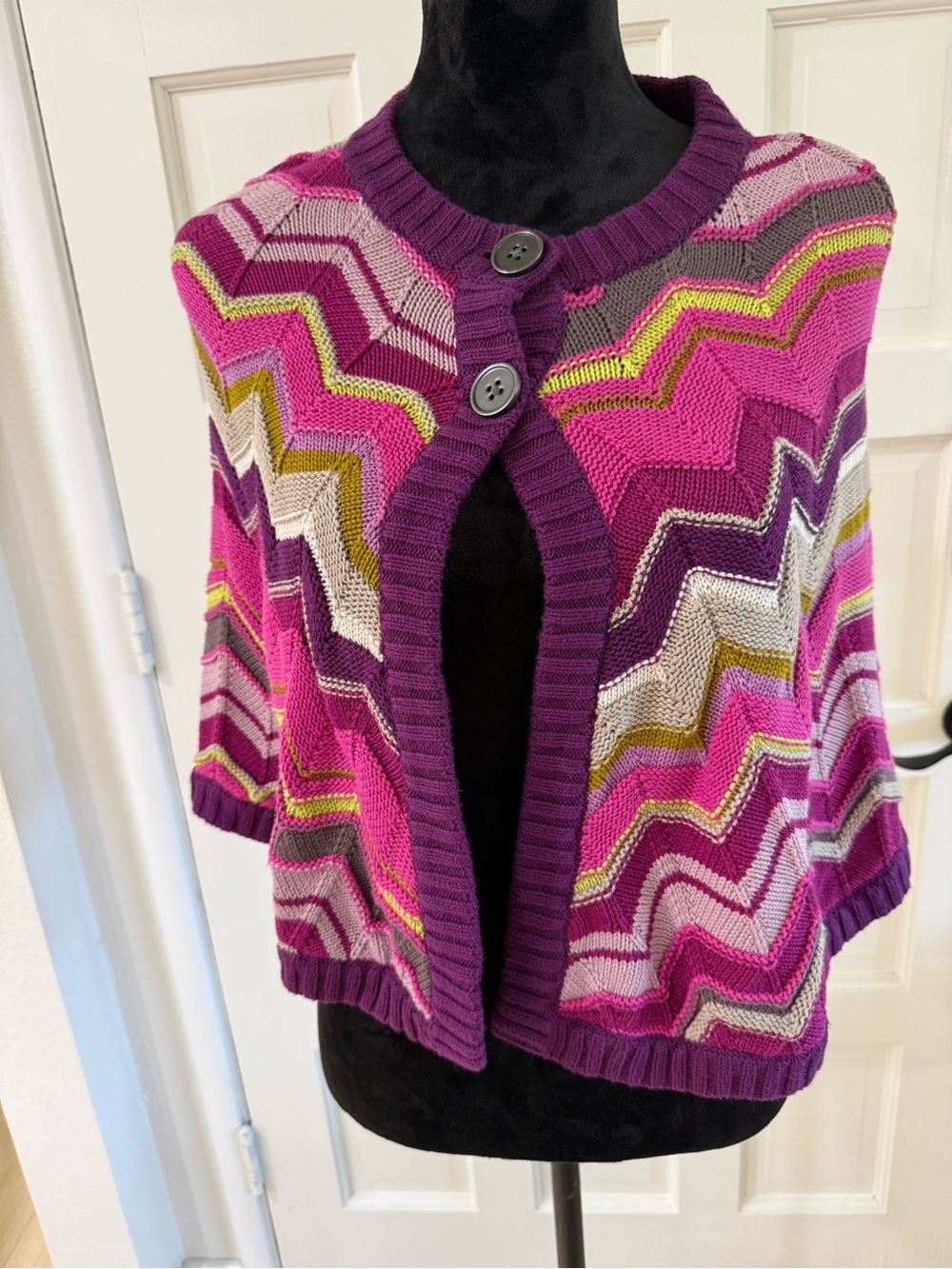Missoni for Target Zig Zag Knit Cardigan Sweater XL Pink Purple
